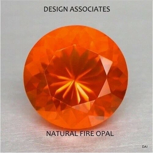 MEXICAN FIRE OPAL 8 MM ROUND CUT ALL NATURAL BEAUTIFUL COLOR F-3591 - Image 1 of 1