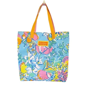Lilly Pulitzer für Estee Lauder Tasche Canvas Shop Tote Strand 14"x17" groß - Bild 1 von 16