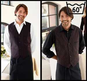 PREMIUM Mens Hospitality Catering Waistcoat Bar Staff Waiters Uniform Bar Hotel - Picture 1 of 3