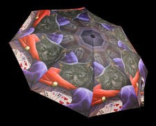 Regenschirm mit Katze - Jester von Lisa Parker - Fantasy Hexen Schirm