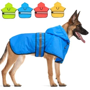 Dog Raincoat Hooded Poncho - Adjustable Waterproof Dog Rain Jacket Lightweigh... - Picture 1 of 6