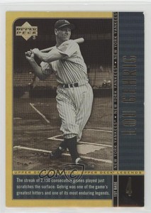 2000 Legends Commemorative Collection Gold Missing Serial Number Lou Gehrig HOF