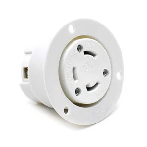 Twist Lock Flange Receptacle 3 Wire, 30 Amps, 250V, NEMA L6-30R - YGF039F - Picture 1 of 6