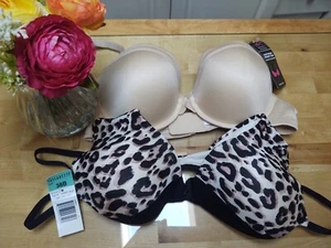 NWT 2 BRAS VASSARETTE UNDERWIRE & MAIDENFORM T-SHIRT BRA 38, 2 BRA'S ONE PRICE!! - Picture 1 of 12