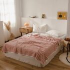 Quilt Blanket Striped Knitted Comfortable Washable Bed Blanket Quilting Suitable
