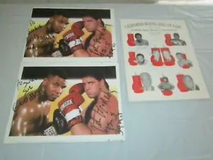 CALIFORNIA BOXING HALL OF FAME 2003 SIGNED, 2 SIGNED PHOTOS P.NEELEY VS M. TYSON - Picture 1 of 8