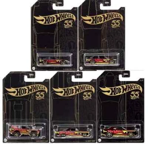 HOTWHEELS Diecast Car Set 1:64 - 55 Aniversario NEGRO Y AMARILLO Set de 5 Mezclas 1 - Imagen 1 de 6