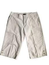 Dockers Cropped Beige Pants Women's Size 14 Cotton Flat Front