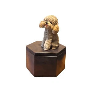 Handgefertigte Urne für Hund Cavapoo – 400 ml, personalisierbar, Marmor-Optik, A - Bild 1 von 4