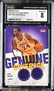 2008-09 Fleer - Genuine Coverage Memorabilia #GC-KB Kobe Bryant (MEM) CGC 8 - Picture 1 of 2