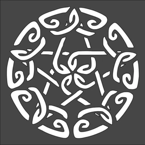 8"x8" Clear Plastic Stencil - Celestial Wiccan (SN84) - Picture 1 of 2