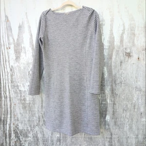 Abito Duluth Trading Ponte Pro lunghezza ginocchio nero e grigio righe tasche donna XS - Foto 1 di 9