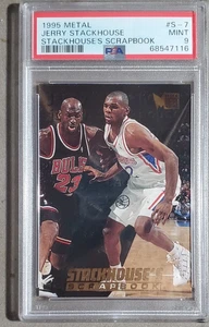 1995 Metal Stackhouse'S Scrapbook #S-7 Jerry Stackhouse PSA 9 Mint Jordan - Picture 1 of 2