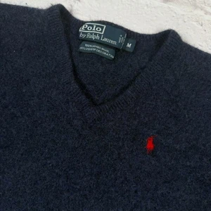 Polo Ralph Lauren Jungen Medium Pullover V-Ausschnitt Pulli Lammwolle evtl. geschrumpft - Bild 1 von 7