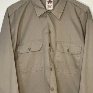 Camisa de Trabajo Dickies Bronceada Flexible Adulto Hombre Marrón XL Con Botones Manga Larga - Imagen 1 de 11