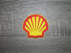 Shell stazione di servizio olio motore corsa ferro ricamato su toppa 3,25" x 3" - Foto 1 di 2