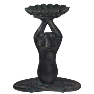 Rana de yoga gris Northlight de 22,25 pulgadas con comedero para pájaros estatua de jardín al aire libre - Imagen 1 de 5