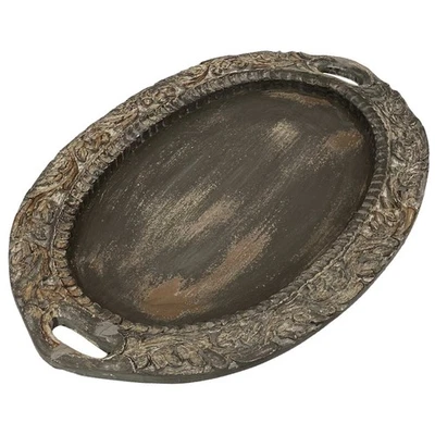 Hand Carved Wooden Serving Tray Charcuterie Board 24 Inches - Image 1 of 4