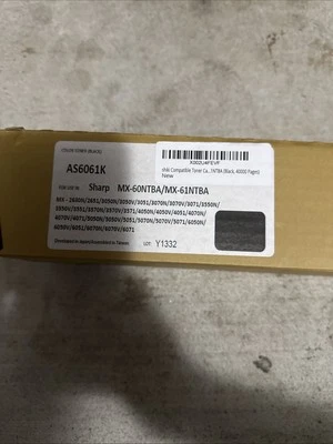 SHIKI Compatible Toner Cartridge Sharp Full Color MX60NTBA/MX61NTBA Blk Yd 40,00 - Image 1 of 2