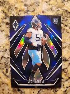 2024 Panini Phoenix #184 J.C. Latham Blue Fade Tennessee Titans Rookie RC #/249 - Bild 1 von 5