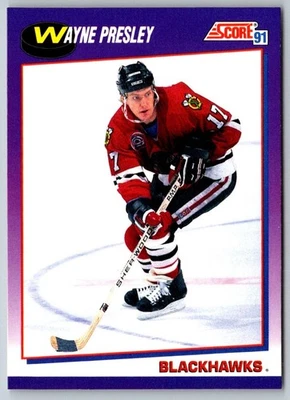 1991 Score Wayne Presley #221 Chicago Blackhawks Hockey Card - Image 1 of 2