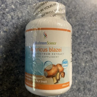 Extracto de Agaricus de Espectro Completo Mushroom Science 400mg 90 Cápsulas Vegetarianas. Foto 1 de 4