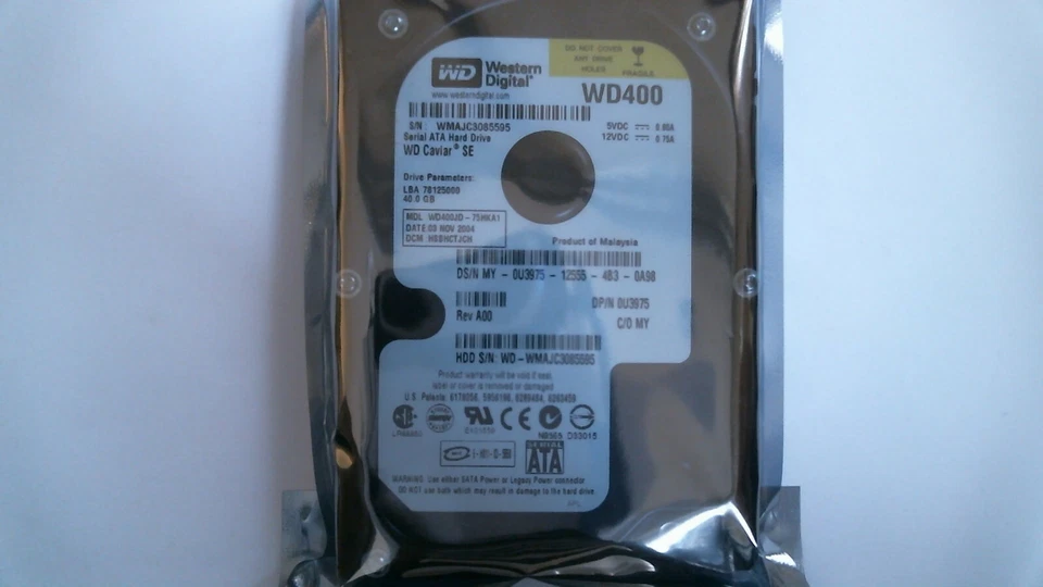 40GB SATA WD400JD-75HKA1 8MB Cache New /W40-0167 - Image 1 of 1