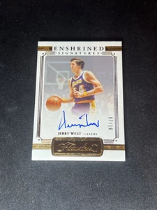 Panini Flawless Enshrined Signatures 2020-21/10 oro Jerry West Lakers automático - Imagen 1 de 3