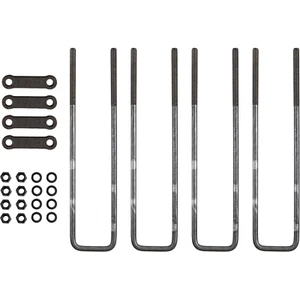 UB623516 16 Inch Square Bend U-Bolt Kit, 4 Complete U Bolt Kits, 5/8" Bolt, 1/2" - Picture 1 of 2