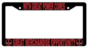 Black With Great Power Comes Great Merchandise Opportunity License Frame 1799 - Picture 1 of 1