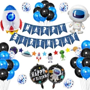 Reino Unido Stock Globos Espaciales Decoración Fiesta Astronauta Globos Fiesta Cumpleaños - Imagen 1 de 5