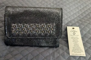 CALLEEN CORDERO pelle nera borchie metallo argento piccola pochette pochette borsetta - Foto 1 di 12