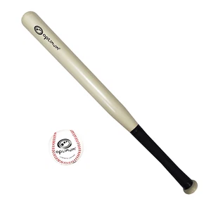 Baseball Bat and Ball Set Wooden Lightweight Training Practice Gear Optimum - Picture 1 of 7