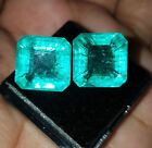 Natural Colombian Emerald 8-10 Ct Loose Certified Gemstone Pair Square Cut AE14