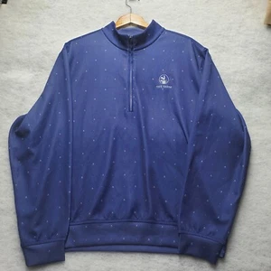 Donald Ross Golf 1/4 Zip Performance Pullover Mens L Blue The Farm Dalton Ga - Picture 1 of 15