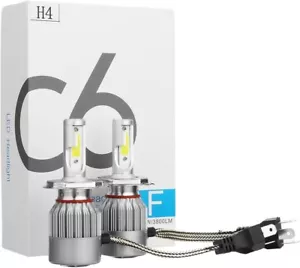 2 LAMPADINE LED C6 H4 FARI PER AUTO MOTO LUCE BIANCA 6000K LAMPADE COB 12V 36W - Foto 1 di 7