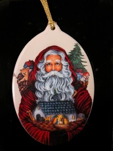 Adorno pincel vintage 2001 4" #40009 diseño arca de Navidad coleccionable - Imagen 1 de 3