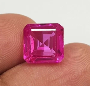 AAAA Natural Flawless Ceylon Pink Sapphire 7.94 Ct Octagon Cut Loose Gemstone - Picture 1 of 6