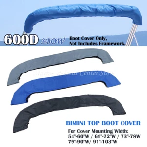 54"-103" 600D 3BOW Bimini Top Bota Cubierta Almacenamiento Impermeable Anti UV A Prueba de Polvo - Imagen 1 de 22