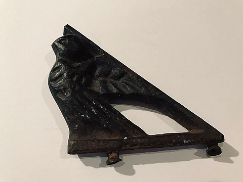 Antique Cast Iron Gate Fence Bird Shape Architectural Salvage Cover