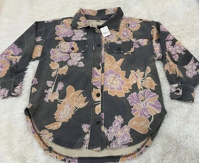 Free People We The Free Printed Ruby Jacket In Charcoal Combo Women Size S NWT - Image 1 of 4
