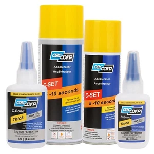 CECCORP C-Bond Thick Super Glue & C-Set Activator Bundle, CA Adhesive Kit - Photo 1 sur 5