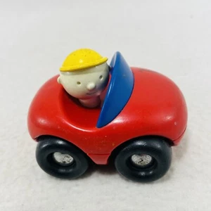 Vintage Netherlands Ambi Toys Car Vehicle Pull Red Driver Boy Kid Roll Holland - Picture 1 of 9