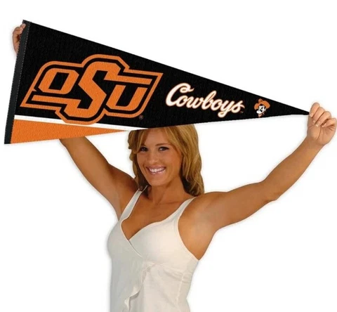 OSU Oklahoma State Cowboys 12x30 Felt Pennant New With Tags Fast Free Shipping Cover