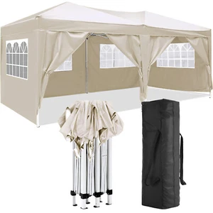 10'x20' Folding Canopy with 6 Removable Sidewalls Outdoor Event Shelter UPF 50+ - Picture 1 of 5