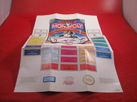 Monopoly Nintendo NES Foldable Promo Poster Insert ONLY