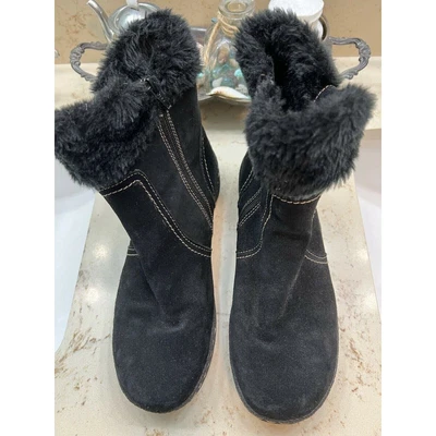 Botas Baretraps 9M Elexa Gamuza Cuero Superior Imitación Piel Borde Forro Usadas Foto 1 de 4