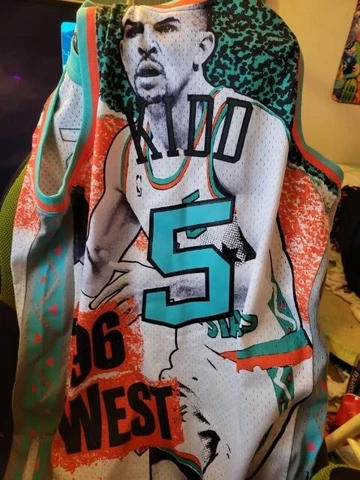 Dallas Mavericks Jason Kidd Men's Mitchell Ness All Star Jersey MSRP $155 LARGE Cover