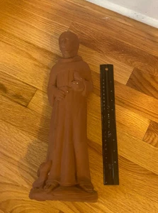 VINTAGE TALL HEAVY STATUE SCULPTURE SY FRANCIS of ASSISI - 1979 SIGNED BY ARTIST - Picture 1 of 15