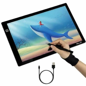 ELZO Tavoletta Luminosa, Light Board Tracing Light Box A4 LED Light Pad di Diseg - Foto 1 di 1